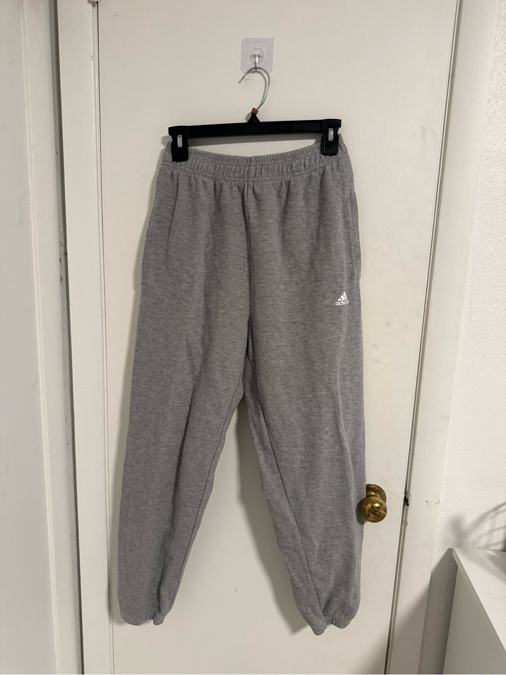 Size small| womens adidas 100% cotton grey joggers comfy casual everyday
